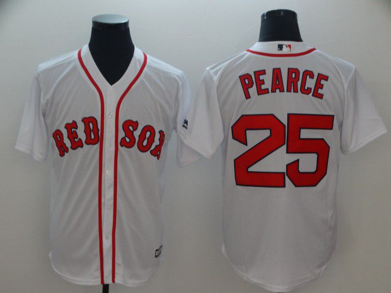 Men Boston Red Sox #25 Pearce White Game MLB Jerseys